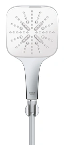 Душевой набор GROHE Rainshower SmartActive 130 Cube, 3 режима, 1500 мм, 9,5 л/мин, белая луна (26589LS0)