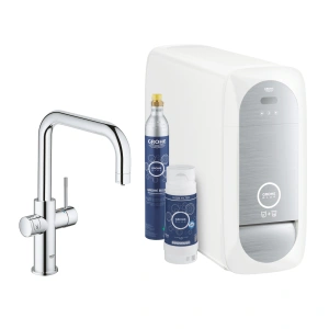Смеситель для кухни GROHE Blue Home с системой фильтрации, охлаждения и газирования воды, Wi-Fi, хром (31456001)