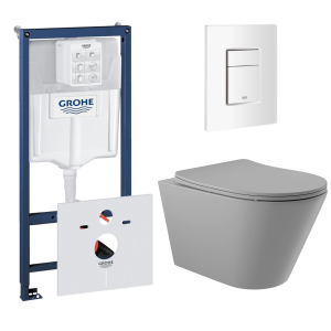 Комплект инсталляции GROHE Rapid SL 38772SH0 с унитазом Aqueduto CONE CONT2130 и сиденьем с микролифтом (NW0551)