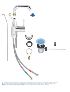 Смеситель для раковины GROHE Essence с донным клапаном, M-size, хром (23462001)