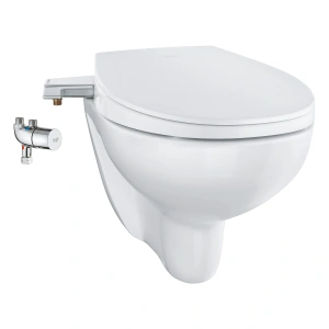 Унитаз GROHE Bau Ceramic подвесной, с сиденьем-биде и термостатом Grohtherm Micro, альпин-белый (39652SH0)