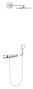 Душевая система GROHE Rainshower SmartControl 360 DUO с термостатическим смесителем, (без встраиваемой части), белая луна (26443LS0)