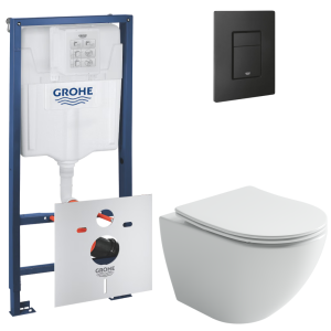 Комплект инсталляции GROHE Solido 3 в 1 с унитазом Метрополь CN4002T и звукоизоляционным комплектом (NW0783)