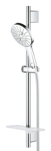 Душевой гарнитур GROHE RainShower SmartActive 130 с мыльницей, душевая штанга 600 мм, хром (26575000)