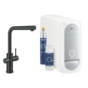 Смеситель для кухонной мойки GROHE Blue Home с системой фильтрации, охлаждения и газирования воды, Wi-Fi, черный бархат (31539KS0)