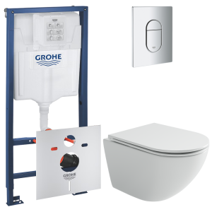 Комплект инсталляции GROHE Rapid SL 3 в 1 с унитазом Вихрь CN11007T и звукоизоляционным комплектом (NW0851)