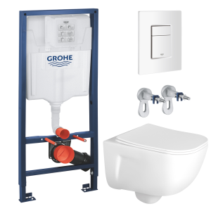 Комплект инсталляции GROHE Rapid SL 38772SH0 с унитазом Aquatek ДИВА AQ2012-00 и сиденьем с микролифтом (NW0319)