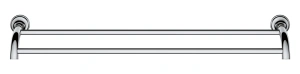 Двойной держатель для полотенца GROHE Essentials Authentic, хром (40654001)