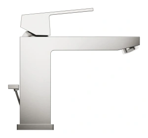 Смеситель для раковины GROHE Eurocube с донным клапаном, суперсталь (23445DC0)