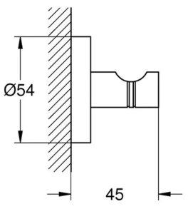 Крючок для банного халата GROHE Start, матовый чёрный (411732430)