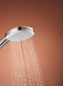 Душевой гарнитур GROHE Tempesta Cube 110 с мыльницей, 3 режима струи, душевая штанга 600 мм, 7,4 л/мин, хром (27576003)