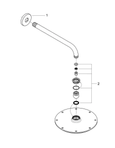 Верхний душ GROHE Rainshower Cosmopolitan Metal 210, 1 режим, 286 мм, хром (26052000)