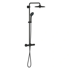 Душевая система GROHE Euphoria System 260 с термостатом для душа, фантомный чёрный (27615KF2)