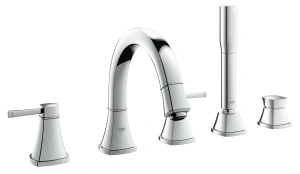 Смеситель для ванны GROHE Grandera двухвентильный, на 5 отверстий, на край ванны, хром (19919000)