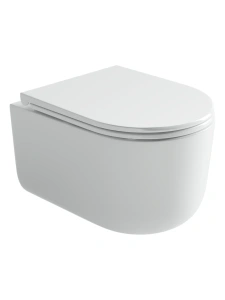 Подвесной унитаз Ceramicanova Ульма безободковый, смыв Торнадо, белый (CN4006T)