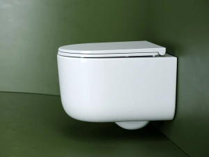 Подвесной унитаз Ceramicanova Ульма безободковый, смыв Торнадо, белый (CN4006T)