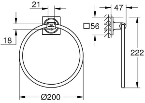 Кольцо для полотенца GROHE Allure, темный графит глянец (40339A01)