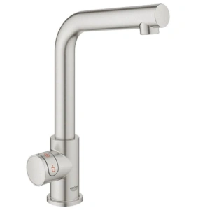 Комплект для кухни GROHE Red Mono с L-образным вентилем, бойлером M-Size и фильтром, суперсталь (30339DC1)