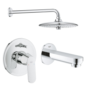 Готовый комплект для душа и ванны GROHE Eurosmart Cosmopolitan скрытого монтажа, хром (NSB0171)