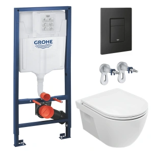 Комплект инсталляции GROHE Solido 38811KF0 с унитазом AQUAme AQM2011 и сиденьем с микролифтом (NW0302)