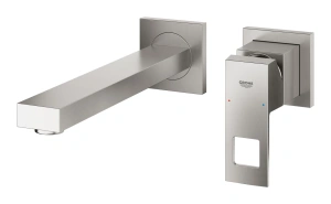 Внешняя часть смесителя для раковины GROHE Eurocube на 2 отверстия, M-Size, суперсталь (23447DC0)