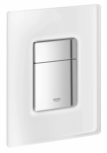 Панель смыва для унитаза GROHE Skate Cosmopolitan Glass, 3 режима, хром/да Винчи белый (38845MF0)