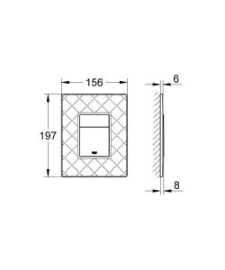 Панель смыва для унитаза GROHE Skate Cosmopolitan с кожаной поверхностью, 3 режима, темно-красный (38913XM0)