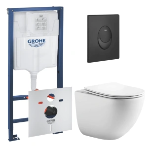 Комплект инсталляции GROHE Rapid SL 1000044 с унитазом Aquatek ГЕЛИОС AQ1993T-00 и сиденьем с микролифтом (NW0680)