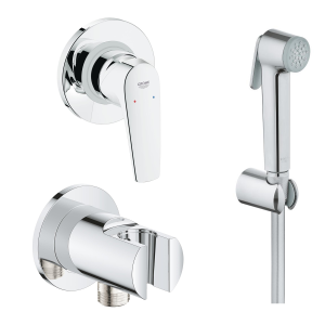Комплект GROHE BauFlow с монтажной частью и гигиеническим душем Tempesta-F Trigger Spray 30, хром (NH0008)
