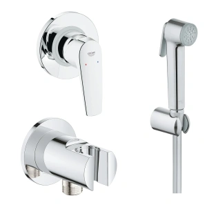 Комплект GROHE BauFlow с монтажной частью и гигиеническим душем Tempesta-F Trigger Spray 30, хром (NH0008)