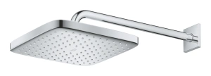 Верхний душ GROHE Tempesta Cube 250, 9,5 л/мин, 1 режим, 380 мм, хром/белый (26687000)