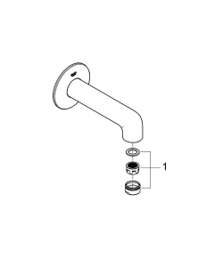 Излив для ванны GROHE BauClassic, хром (13258000)