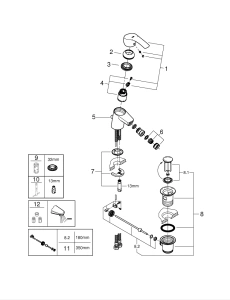 Смеситель для биде GROHE Eurosmart с донным клапаном, S-size, хром (23789002)