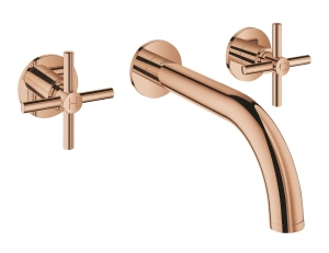 Внешняя часть смесителя для раковины GROHE Atrio настенного монтажа на 3 отверстия, двухвентильный, теплый закат глянец (20164DA3)
