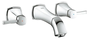 Внешняя часть смесителя для раковины GROHE Grandera на 3 отверстия (вынос 177 мм), хром (20414000)