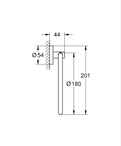 Кольцо для полотенца GROHE Essentials, черный матовый (1024612430)