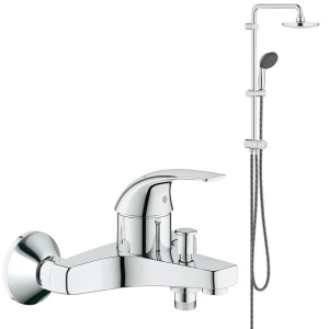 Душевая система GROHE Vitalio Start System 180 Flex со смесителем для ванны, хром (NSB0155)