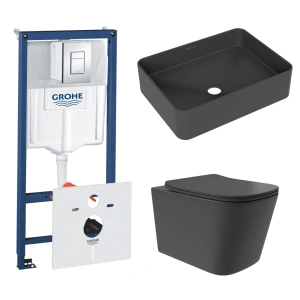 Комплект инсталляции GROHE Rapid SL 38775001 с унитазом Aqueduto MACIO Plus MACТ0240 и раковиной Aqueduto ESPIRAL ESP0440 (NW0514)