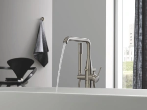 Внешняя часть смесителя для ванны GROHE Essence напольного монтажа, никель матовый (23491EN1)