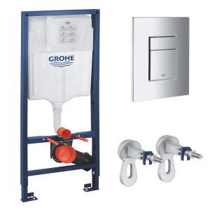 Система инсталляции для унитаза GROHE Rapid SL 3 в 1 с панелью смыва Skate Cosmopolitan, хром (NW0144)