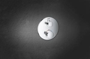 Внешняя часть термостата для душа GROHE Grohtherm на 2 потребителя, круглая, хром (24076000)