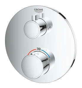 Внешняя часть термостата для ванны GROHE Grohtherm на 2 потребителя, хром (24077000)