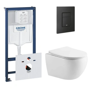 Комплект инсталляции GROHE 38811KF0 с унитазом Aquatek ЕВРОПА и сиденьем с микролифтом (NW0525)