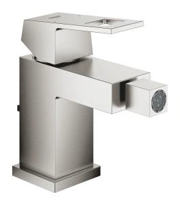 Смеситель для биде GROHE Eurocube с донным клапаном, суперсталь (23138DC0)