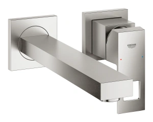 Внешняя часть смесителя для раковины GROHE Eurocube на 2 отверстия, M-Size, суперсталь (23447DC0)