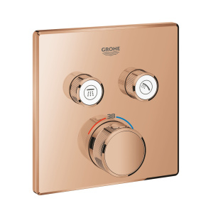 Внешняя часть термостата для душа GROHE Grohtherm SmartControl на 2 потребителя, теплый закат, глянец (29124DA0)