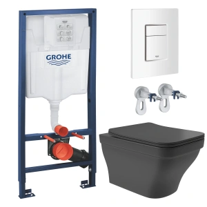 Комплект инсталляции GROHE Rapid SL 38772SH0 с унитазом Aqueduto ESTETA EST0140 и сиденьем с микролифтом (NW0225)