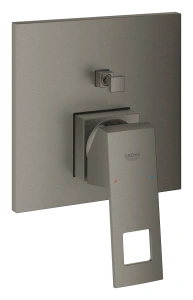 Внешняя часть смесителя для ванны GROHE Eurocube с переключателем на 2 положения, темный графит матовый (24062AL0)