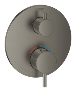 Внешняя часть термостата для ванны GROHE Atrio на 2 потребителя, темный графит матовый (24138AL3)