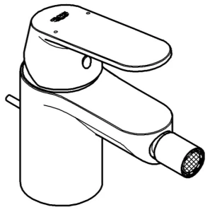 Смеситель для биде GROHE Eurosmart Cosmopolitan с донным клапаном, S-size, хром (32839000)